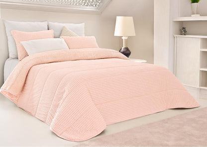 Edredón Jacquard Sherpa 100% Polyester Lorena Hogar | Incluye Fundas de Cojín | Modelos, 6 Colores y Medidas Disponibles