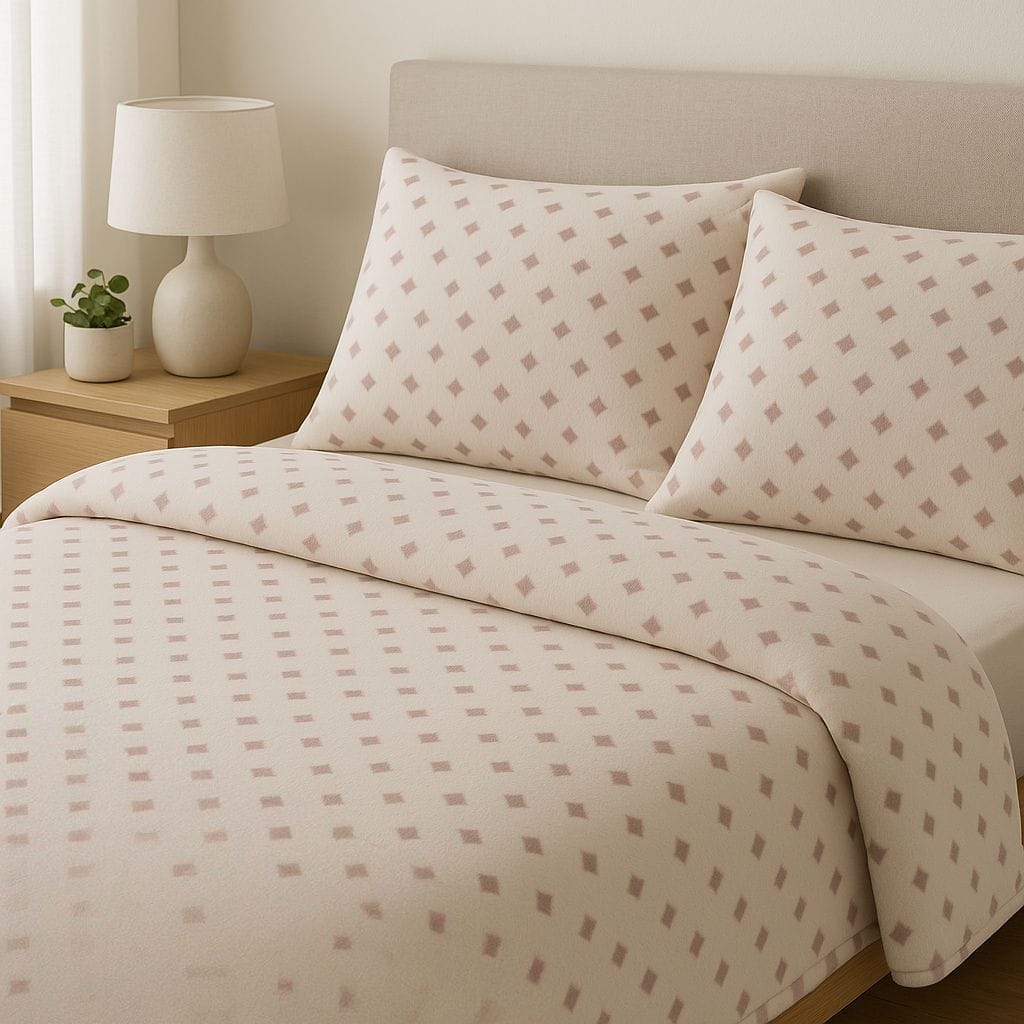 Sábana +Home Coralina Soft Lorena Hogar | Doble Perchado y Bajera Perimetral para Colchones de hasta 30 cm | Medidas 90, 105, 135 y 150