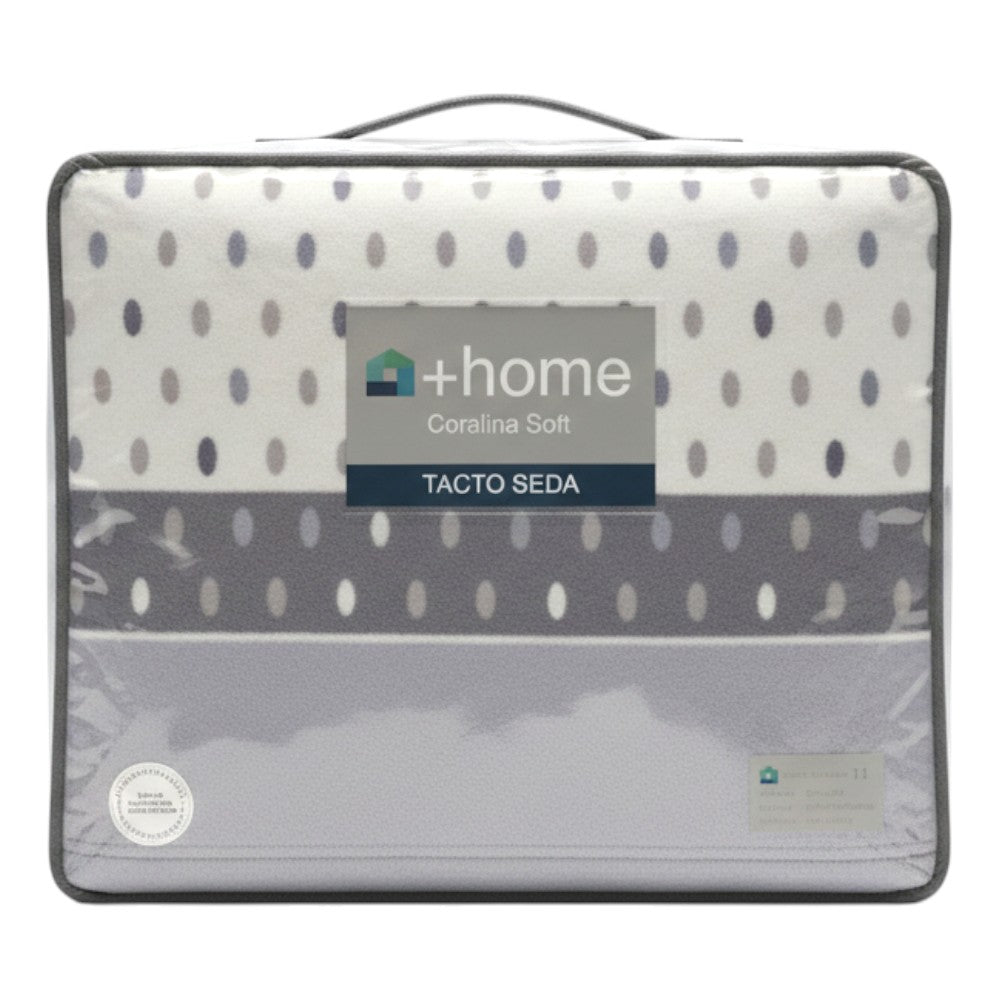 Sábana +Home Coralina Soft Lorena Hogar | Doble Perchado y Bajera Perimetral para Colchones de hasta 30 cm | Medidas 90, 105, 135 y 150