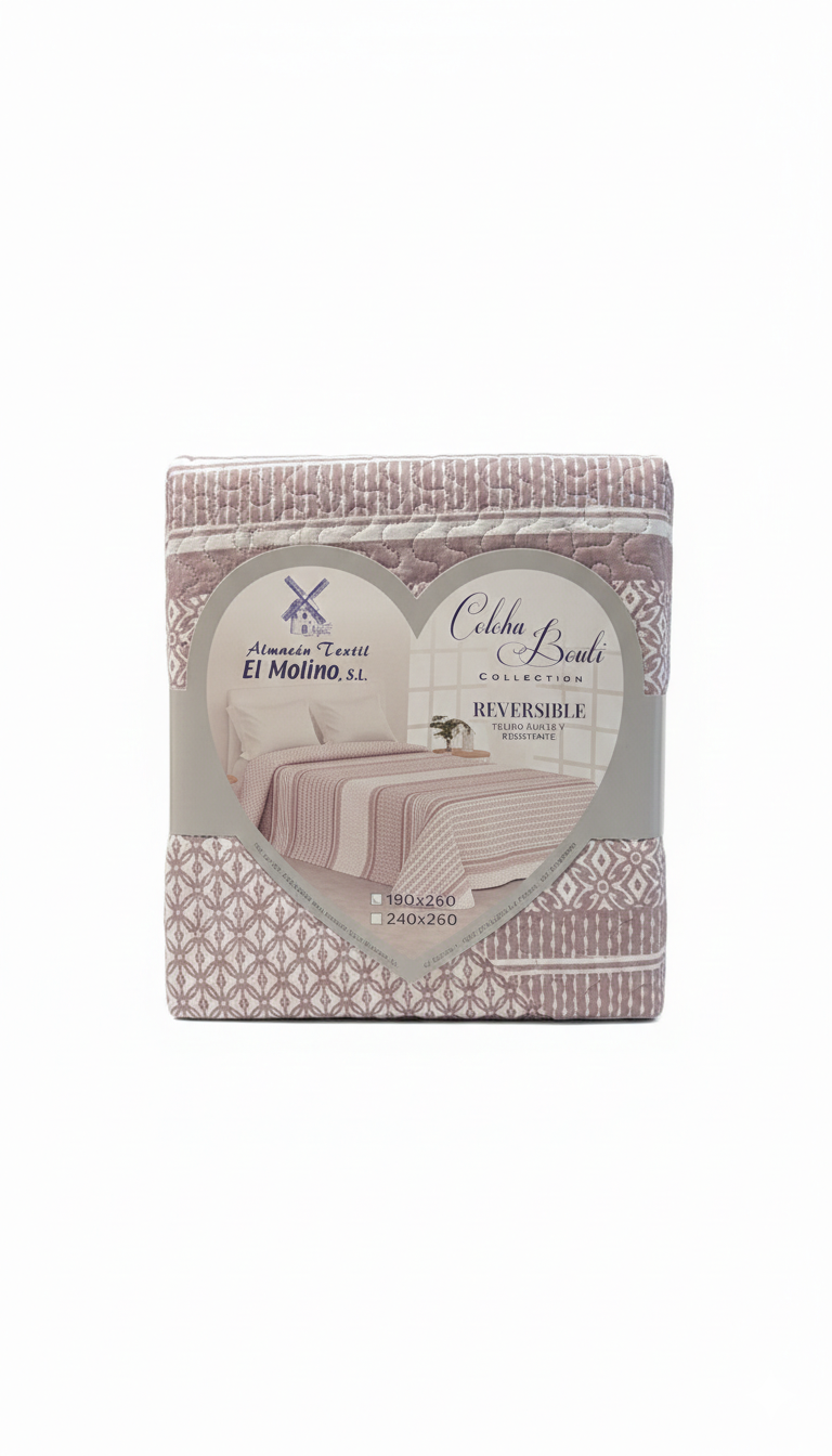 Colcha Bouti Reversible – Diseño Elegante y Acabado de Calidad - Varios modelos disponibles