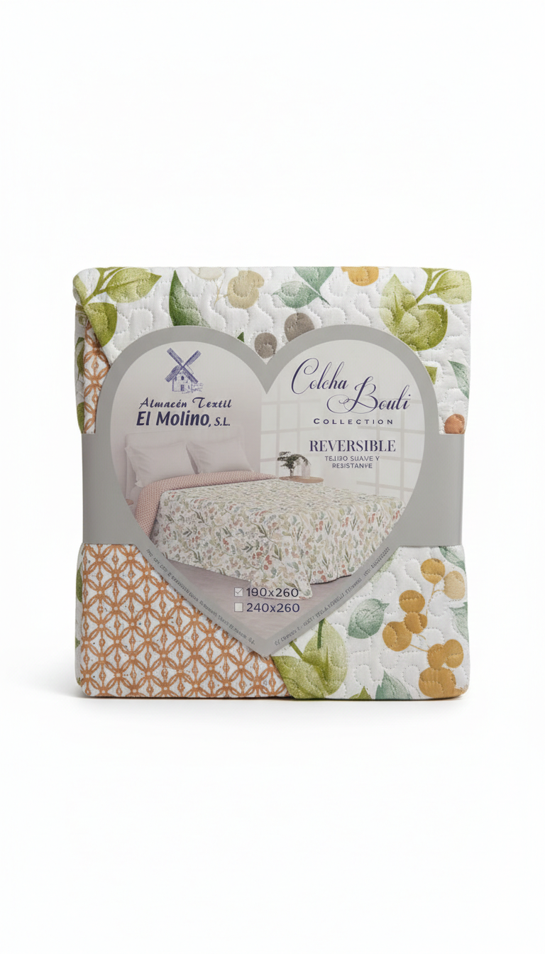 Colcha Bouti Reversible – Diseño Elegante y Acabado de Calidad - Varios modelos disponibles