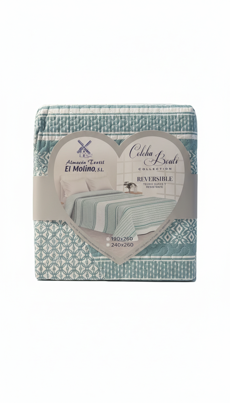 Colcha Bouti Reversible – Diseño Elegante y Acabado de Calidad - Varios modelos disponibles