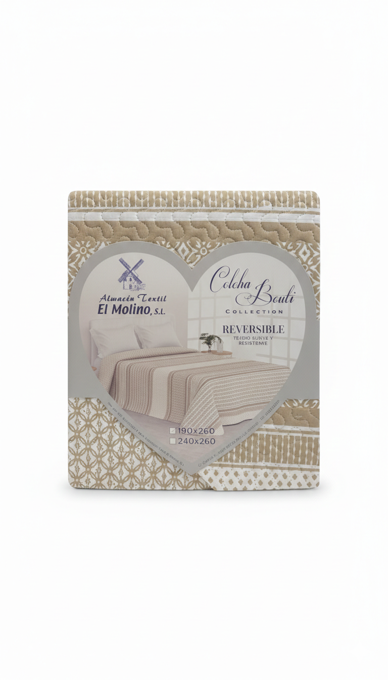 Colcha Bouti Reversible – Diseño Elegante y Acabado de Calidad | Varios modelos disponibles