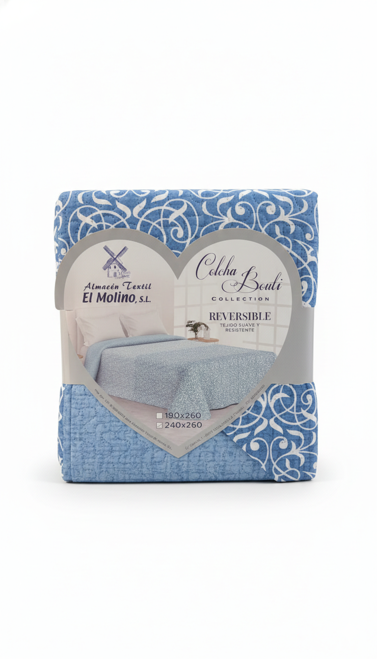 Colcha Bouti Reversible – Diseño Elegante y Acabado de Calidad - Varios modelos disponibles