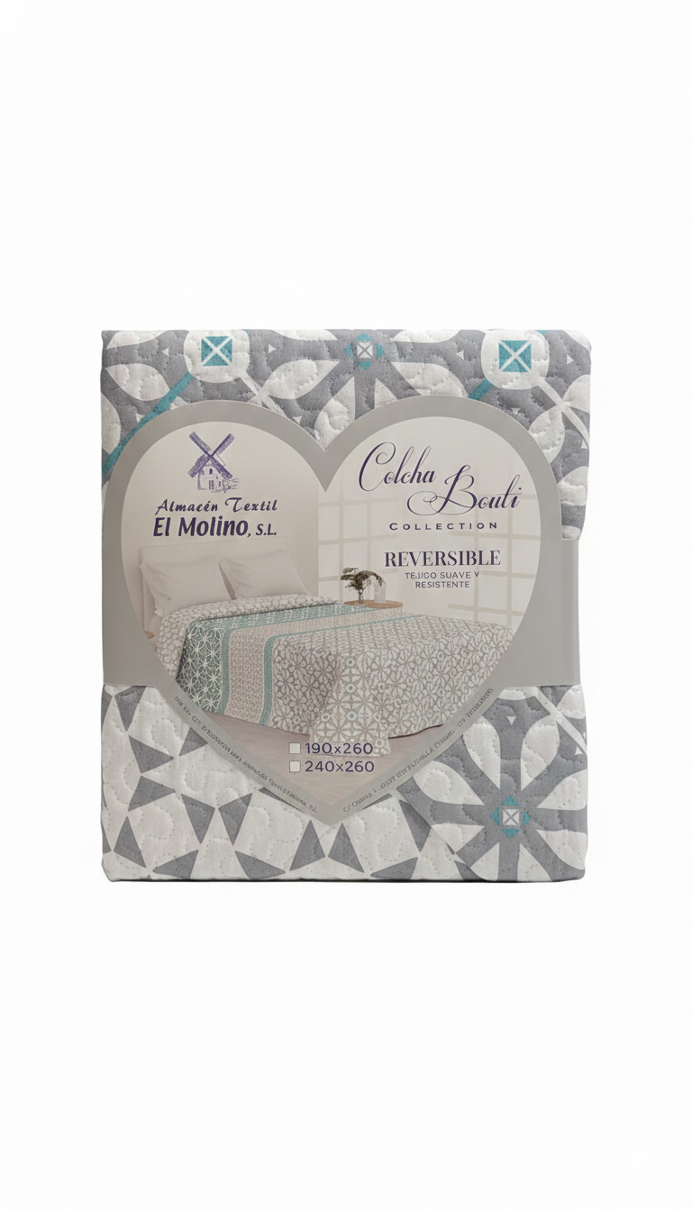 Colcha Bouti Reversible – Diseño Elegante y Acabado de Calidad | Varios modelos disponibles
