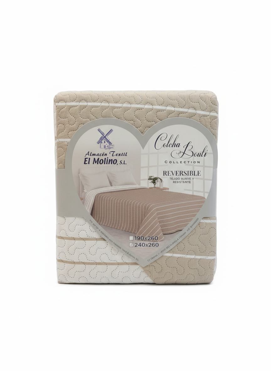 Colcha Bouti Reversible – Diseño Elegante y Acabado de Calidad | Varios modelos disponibles