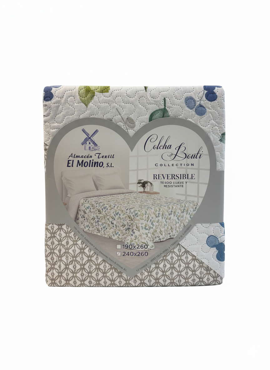 Colcha Bouti Reversible – Diseño Elegante y Acabado de Calidad | Varios modelos disponibles