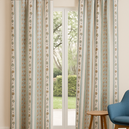 Cortinas con trabillas 140x260cm | Interior y exterior | Algodón & Poliéster