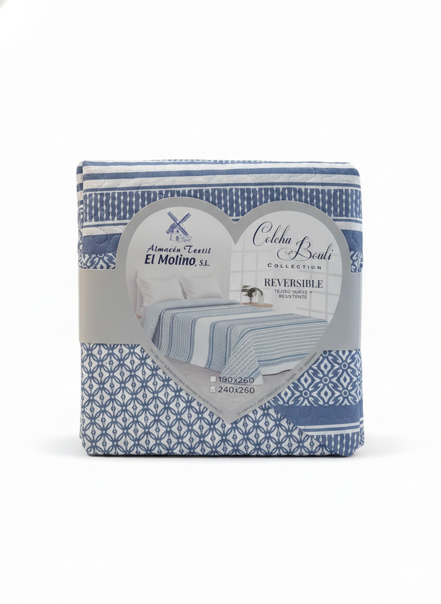 Colcha Bouti Reversible – Diseño Elegante y Acabado de Calidad - Varios modelos disponibles