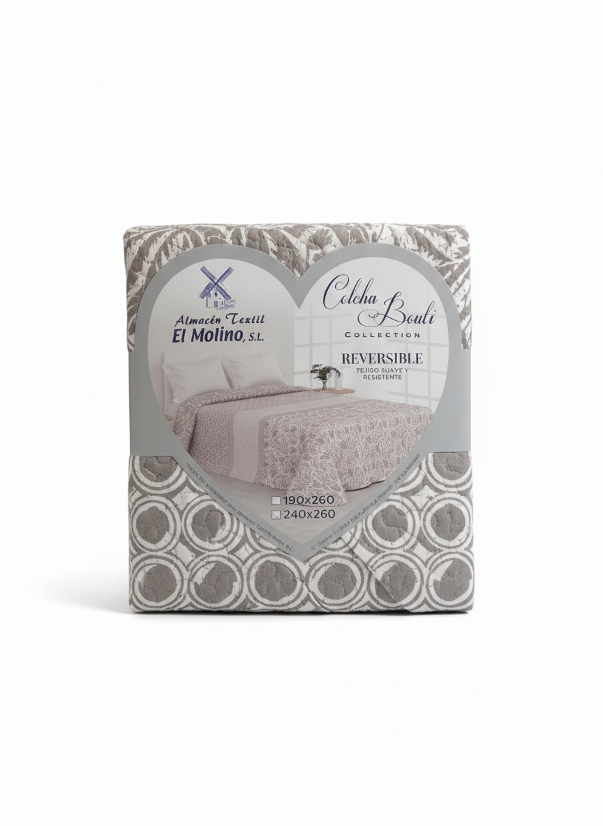 Colcha Bouti Reversible – Diseño Elegante y Acabado de Calidad | Varios modelos disponibles