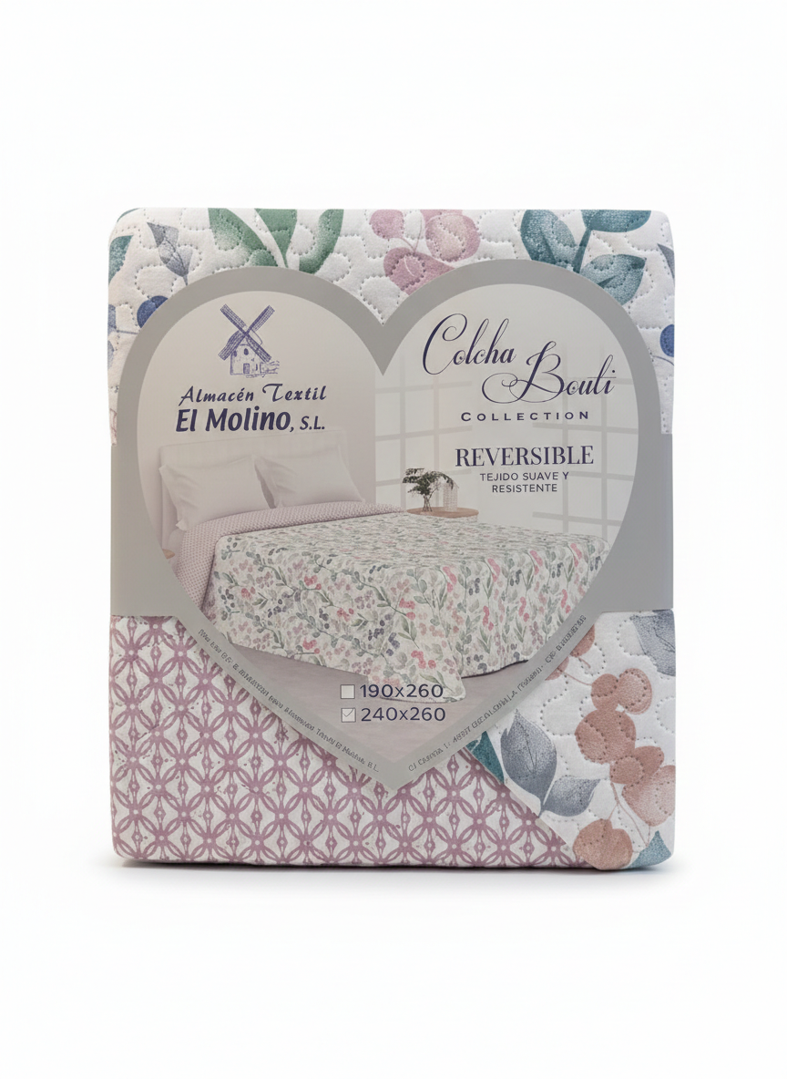 Colcha Bouti Reversible – Diseño Elegante y Acabado de Calidad - Varios modelos disponibles
