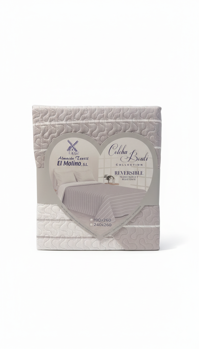 Colcha Bouti Reversible – Diseño Elegante y Acabado de Calidad - Varios modelos disponibles