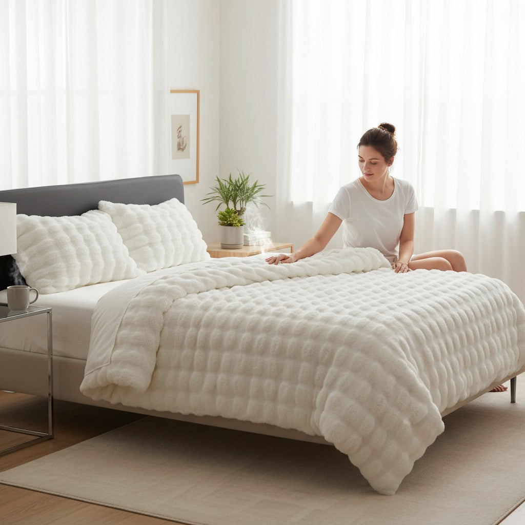 Manta Rabbit con Borreguito – Solid y Degradada – 130x160 / 160x220 / 220x240 cm