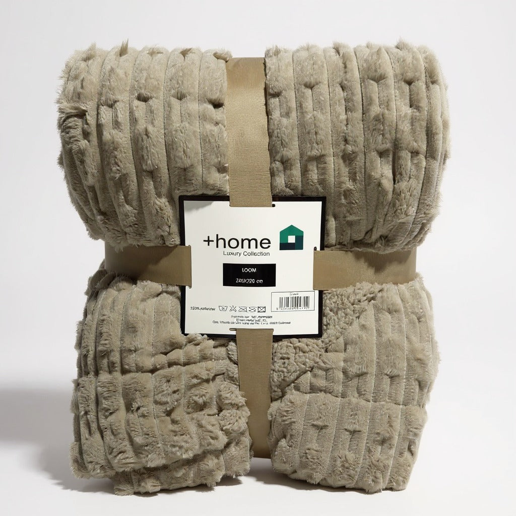 Manta +Home LOOM | Sedalina Premium con Interior Borreguito | Ultra Suave y Cálida