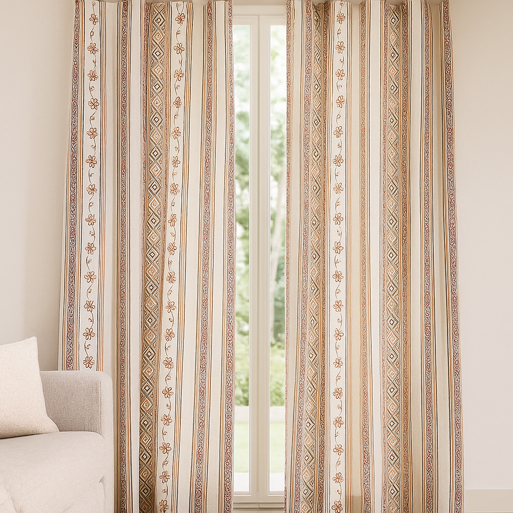 Cortinas con trabillas 140x260cm | Interior y exterior | Algodón & Poliéster