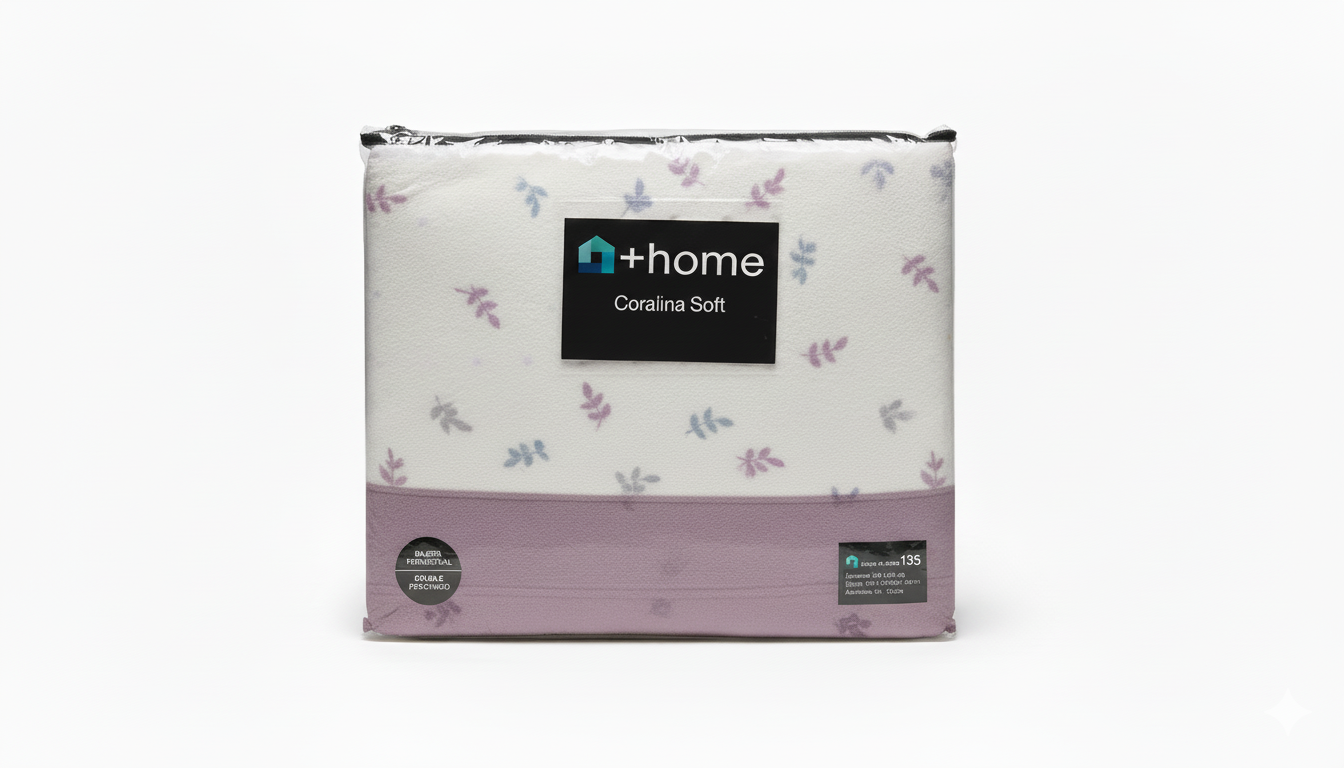 Sábana +Home Coralina Soft Lorena Hogar | Doble Perchado y Bajera Perimetral para Colchones de hasta 30 cm | Medidas 90, 105, 135 y 150