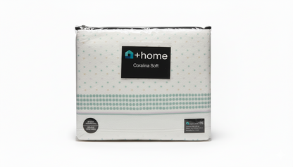 Sábana +Home Coralina Soft Lorena Hogar | Doble Perchado y Bajera Perimetral para Colchones de hasta 30 cm | Medidas 90, 105, 135 y 150
