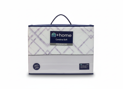 Sábana +Home Coralina Soft Lorena Hogar | Doble Perchado y Bajera Perimetral para Colchones de hasta 30 cm | Medidas 90, 105, 135 y 150