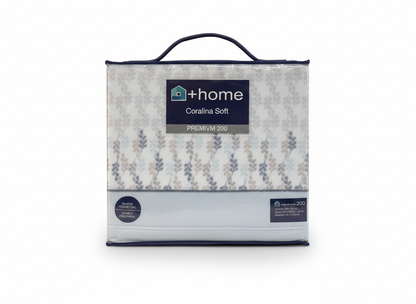 Sábana +Home Coralina Soft Lorena Hogar | Doble Perchado y Bajera Perimetral para Colchones de hasta 30 cm | Medidas 90, 105, 135 y 150