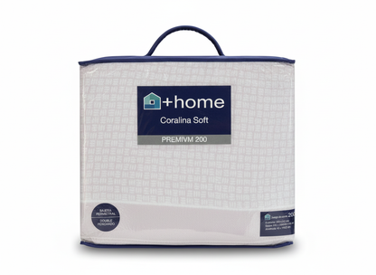 Sábana +Home Coralina Soft Lorena Hogar | Doble Perchado y Bajera Perimetral para Colchones de hasta 30 cm | Medidas 90, 105, 135 y 150