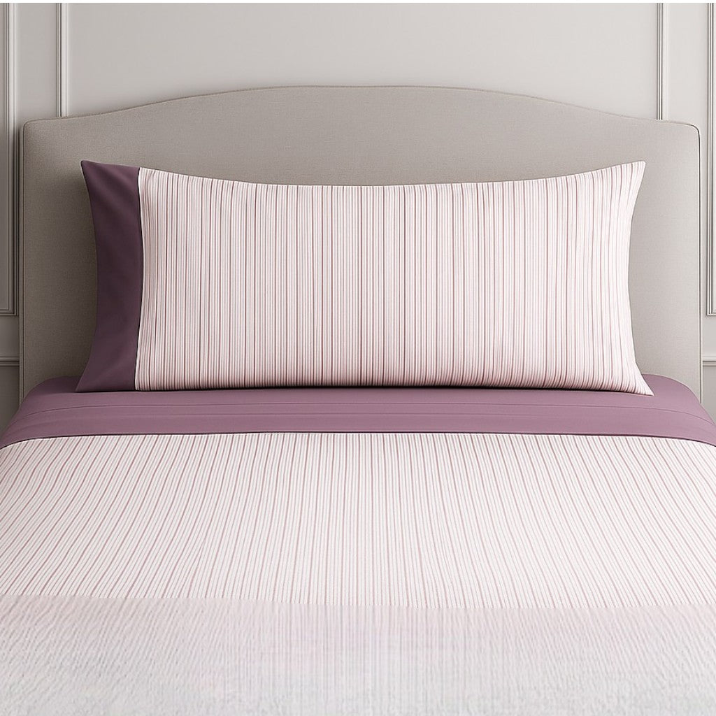 Juego de Sábanas Modelo Serena Verde / Gris / Beige / Rosa  Lorena Hogar  De 90 a 180 cm