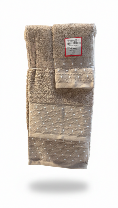 Juego de Toallas 3 Piezas – Algodón 100%