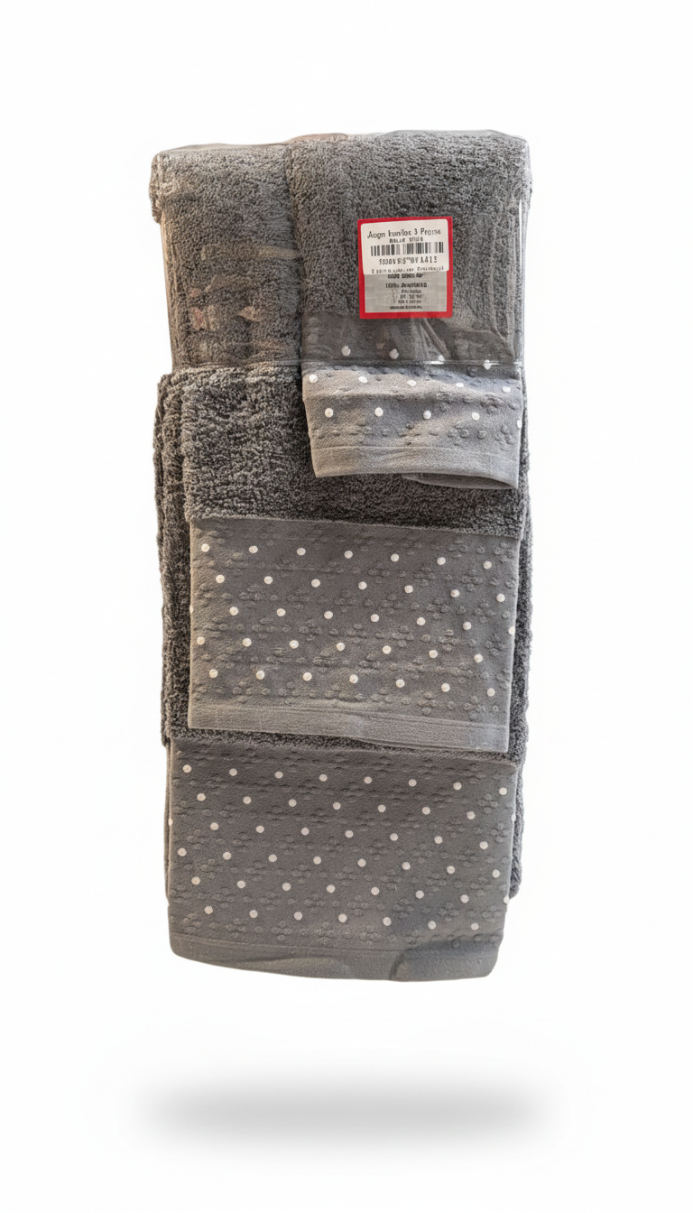 Juego de Toallas 3 Piezas – Algodón 100%