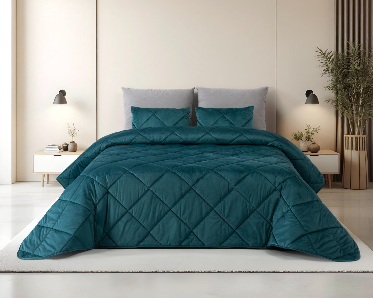 Edredón Aire / Zánate / Amnese con 2 Cojines Rellenos  250x260 cm  Varios Colores