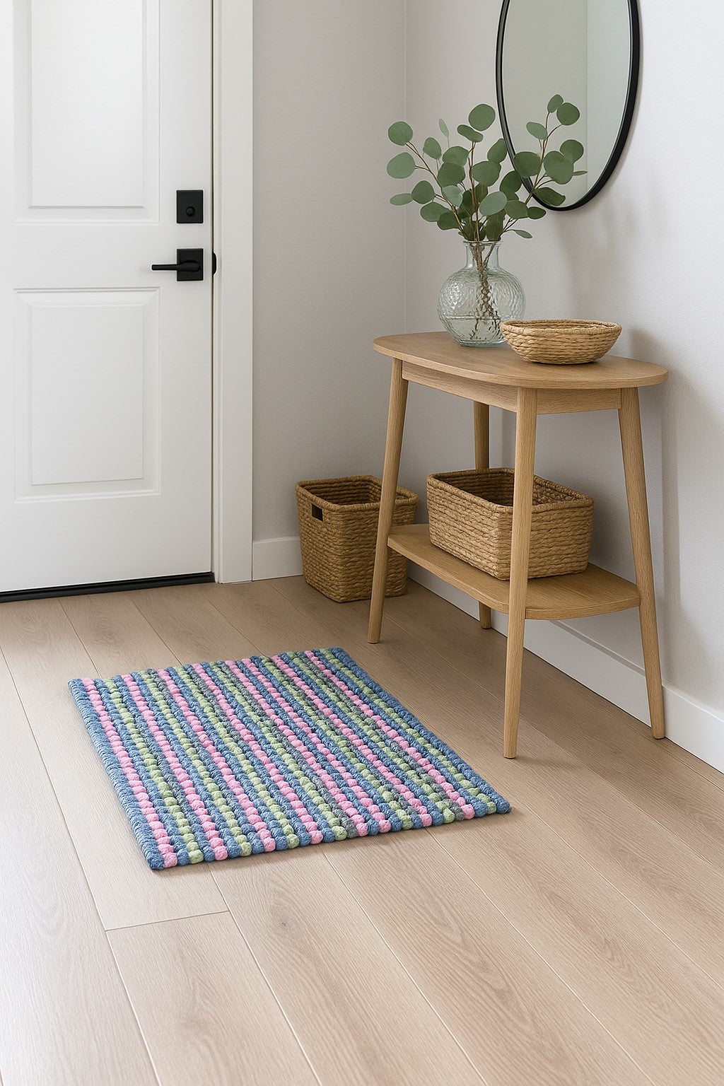 Alfombra Pompom Multifunción – 50x80 cm – Suave y Antideslizante