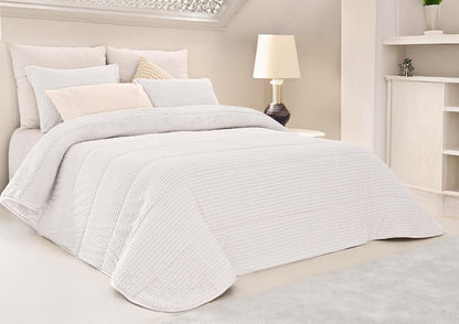 Edredón Jacquard Sherpa 100% Polyester Lorena Hogar | Incluye Fundas de Cojín | Modelos, 6 Colores y Medidas Disponibles