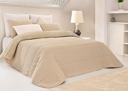 Edredón Jacquard Sherpa 100% Polyester Lorena Hogar | Incluye Fundas de Cojín | Modelos, 6 Colores y Medidas Disponibles