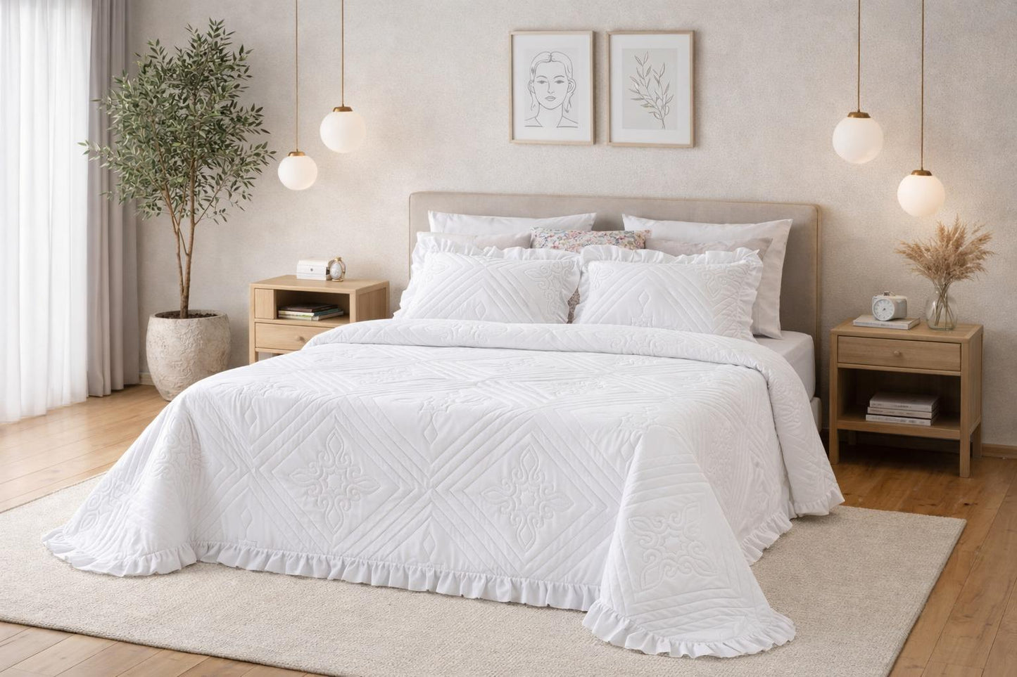 Colcha Bouti Suki – Diseño Elegante y Acabado de Calidad