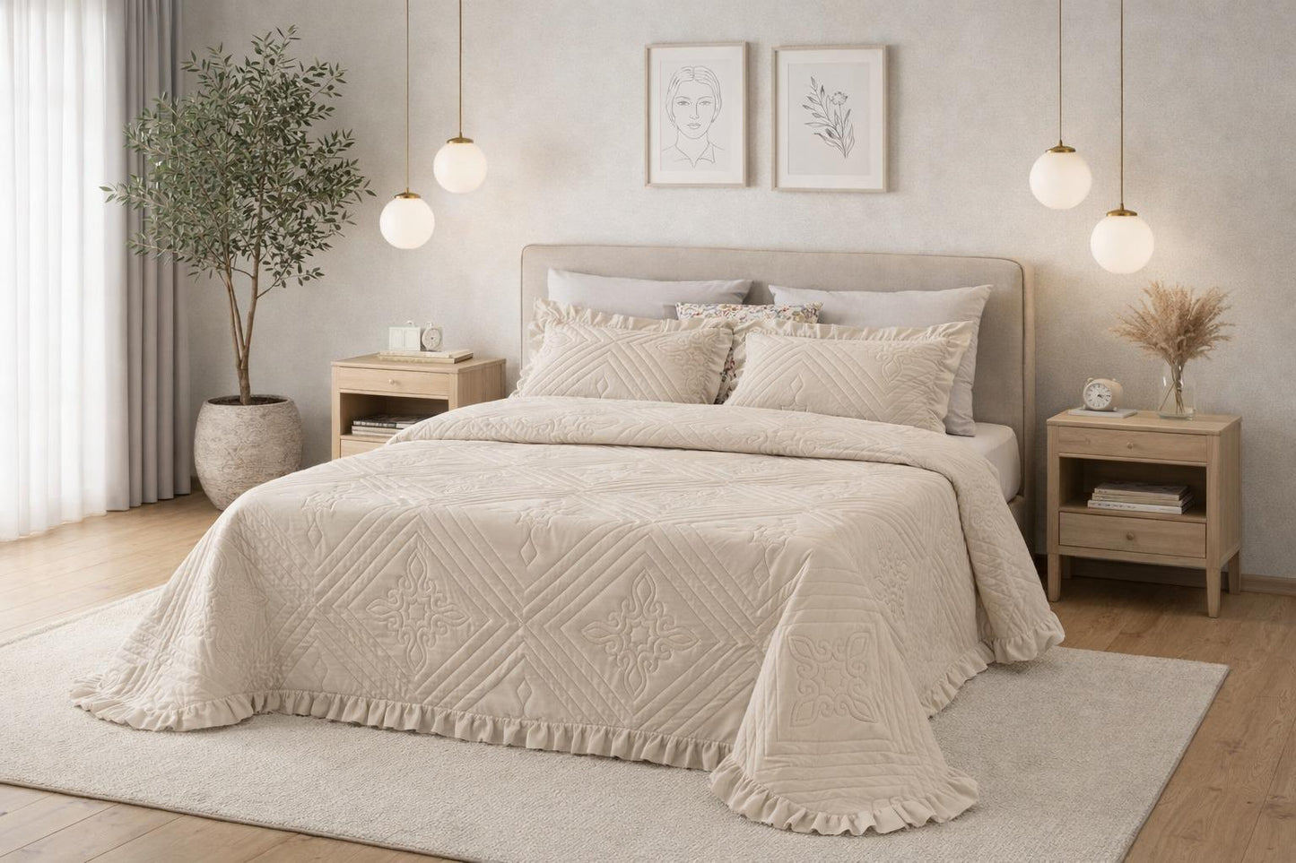 Colcha Bouti Suki – Diseño Elegante y Acabado de Calidad