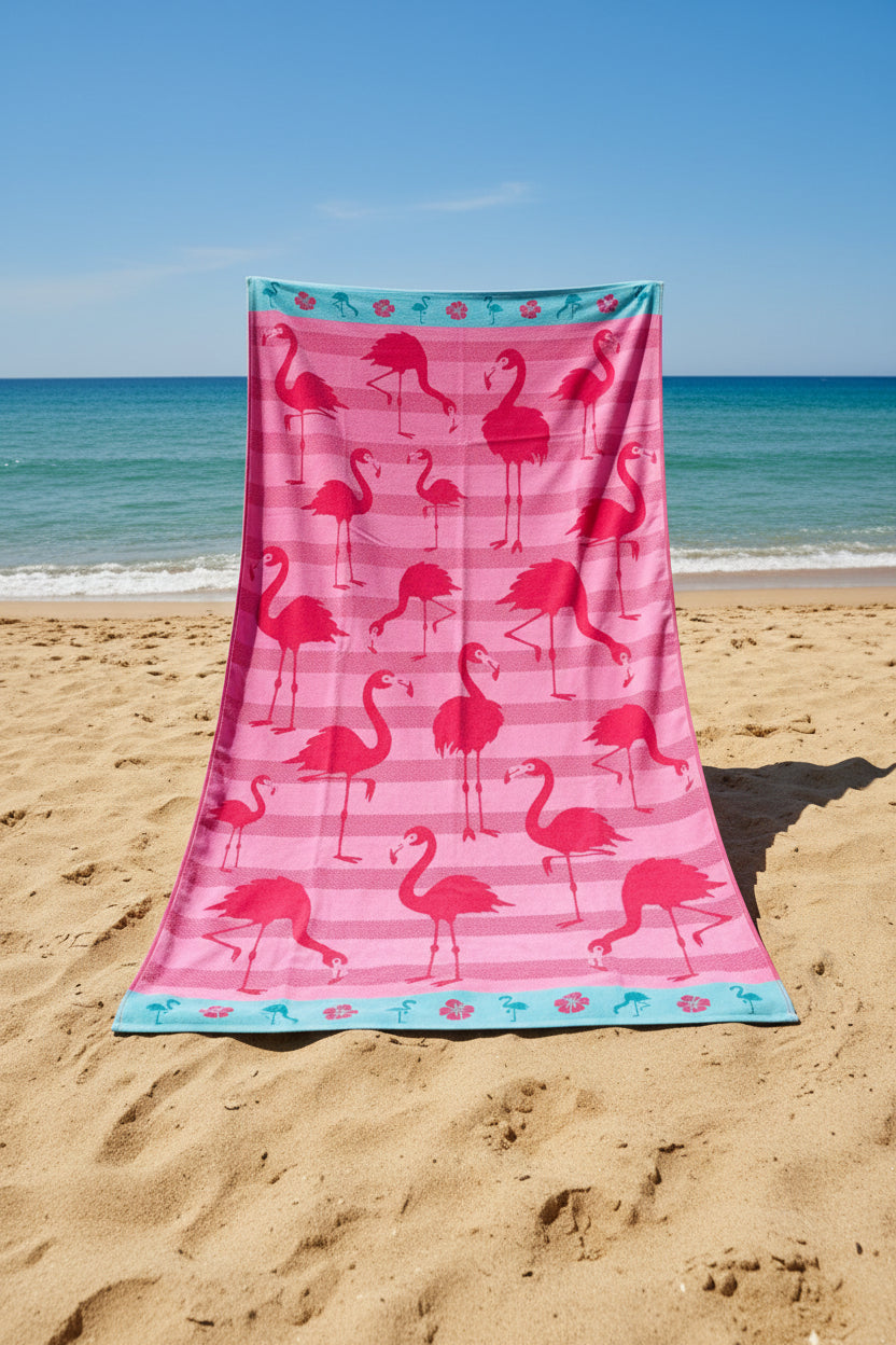 Serviette de piscine XXL 100 x 180 cm | Douce, absorbante et colorée | Lorena Hogar (différents modèles)