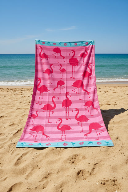 Serviette de piscine XXL 100 x 180 cm | Douce, absorbante et colorée | Lorena Hogar (différents modèles)
