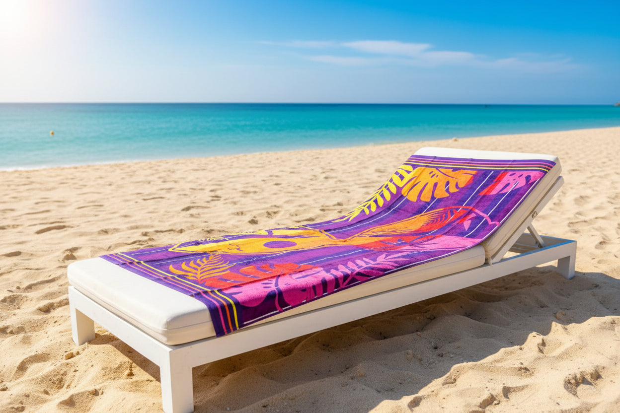 Serviette de piscine XXL 100 x 180 cm | Douce, absorbante et colorée | Lorena Hogar (différents modèles)