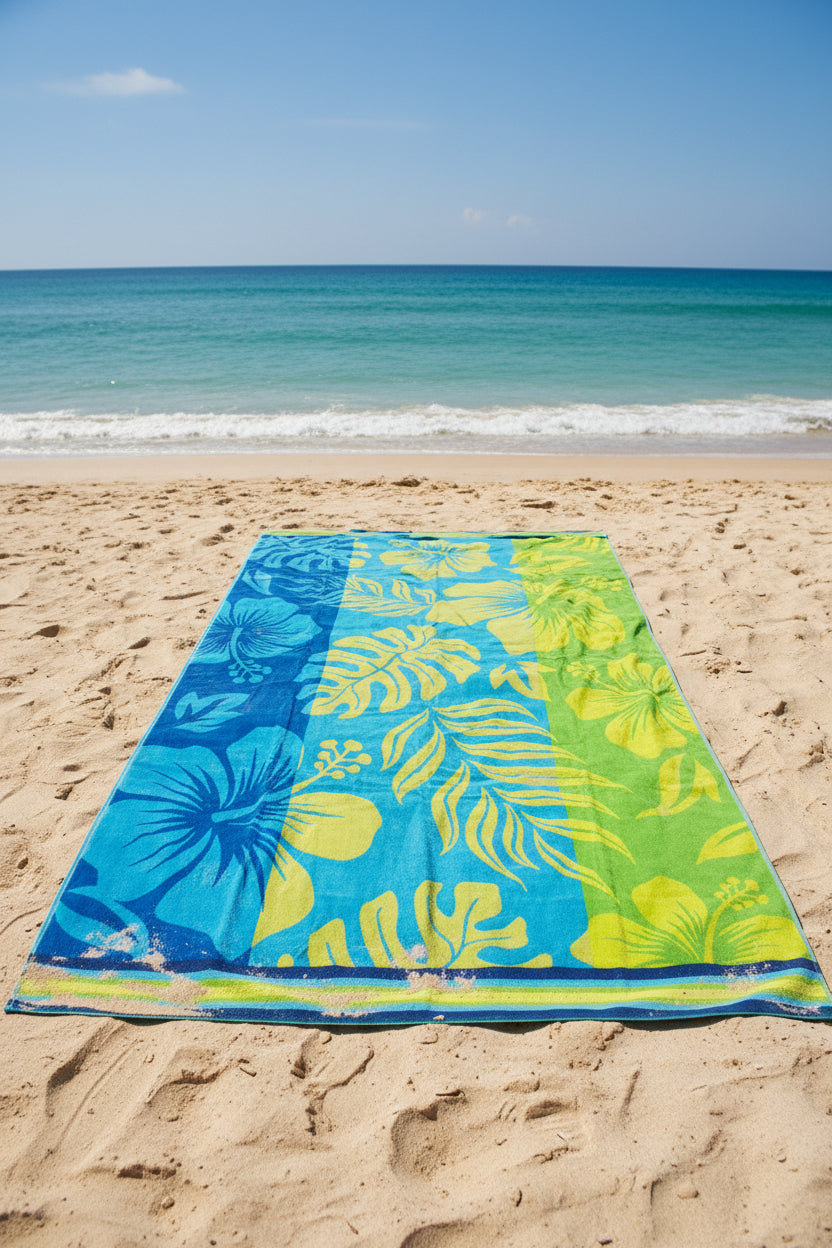 Serviette de piscine XXL 100 x 180 cm | Douce, absorbante et colorée | Lorena Hogar (différents modèles)