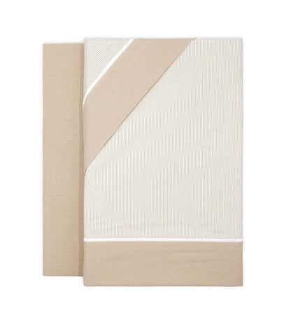 Juego de Sábanas Rayadas  Azul / Gris / Beige / Rosa  Lorena Hogar  De 90 a 180 cm