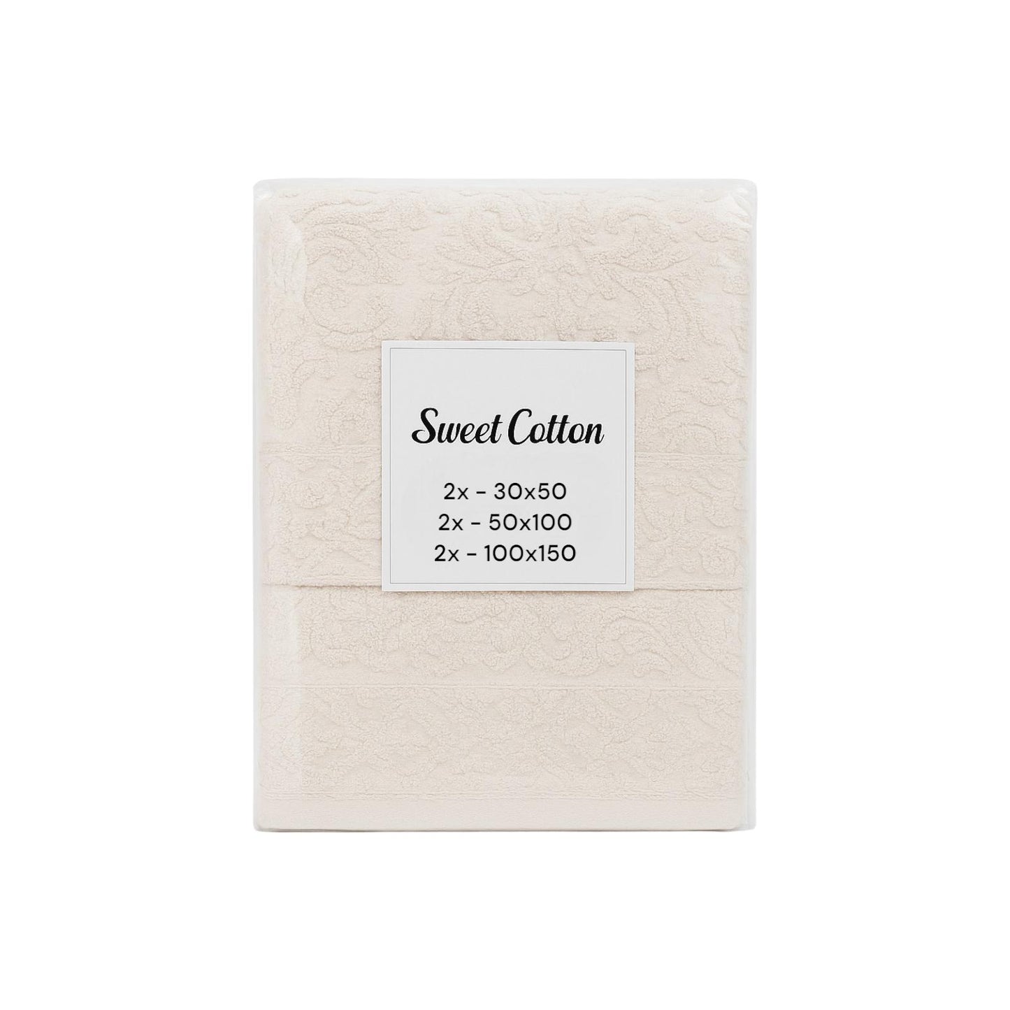 Juego de 6 Toallas Jackard Sweet Cotton  100% Algodón | Alta suavidad y absorción