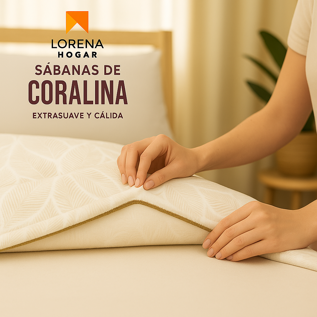 Sábanas de coralina I Para camas de 150 I LORENA HOGAR