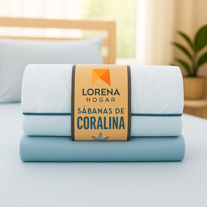 Sábanas de coralina I Para camas de 150 I LORENA HOGAR