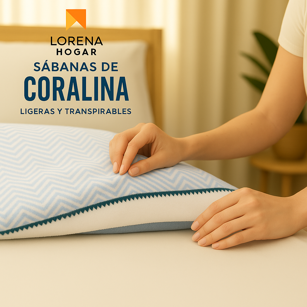 Sábanas de coralina I Para camas de 150 I LORENA HOGAR