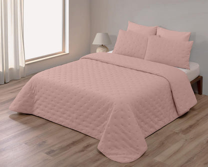 Colcha Chloe incluye dos cojines rellenos 40x60 efecto algodon