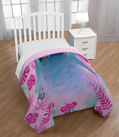Colcha infantil con diseño de personaje adorable  Rosa y Azul