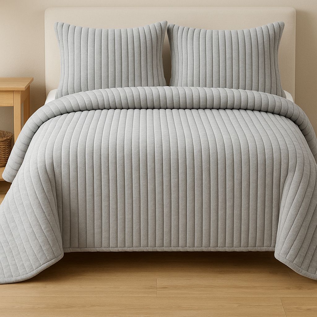 Edredón Jacquard Sherpa 100% Polyester Lorena Hogar | Incluye Fundas de Cojín | Modelos, 6 Colores y Medidas Disponibles