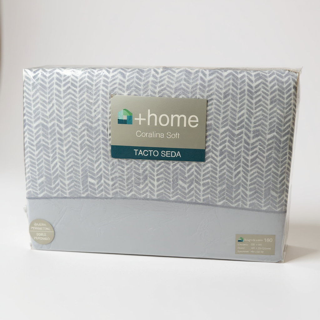 Sábana +Home Coralina Soft Lorena Hogar | Doble Perchado y Bajera Perimetral para Colchones de hasta 30 cm | Medidas 90, 105, 135 y 150