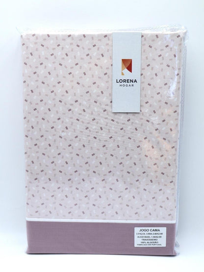 Juego de Sábanas MODELO LUZ  Lorena Hogar  De 90 a 160 cm