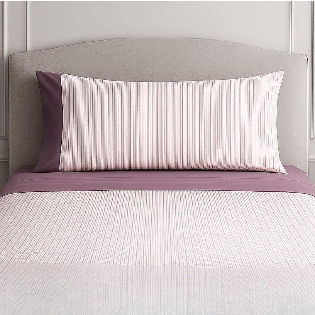 Juego de Sábanas Modelo Serena Azul / Gris / Beige / Rosa  Lorena Hogar  De 90 a 180 cm