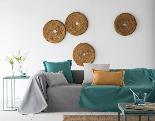 Manta Decorativa Kasia  Colores Naturales y Elegantes