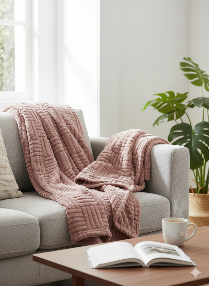 Manta +Home Keops | Sedalina Premium con Interior Borreguito | Ultra Suave y Cálida